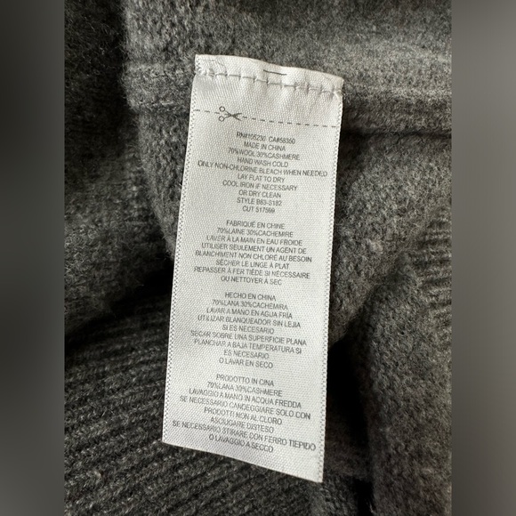 Equipment Wool/Cashmere Blend Sweater - Gray, Size Small - Picture 2 of 3